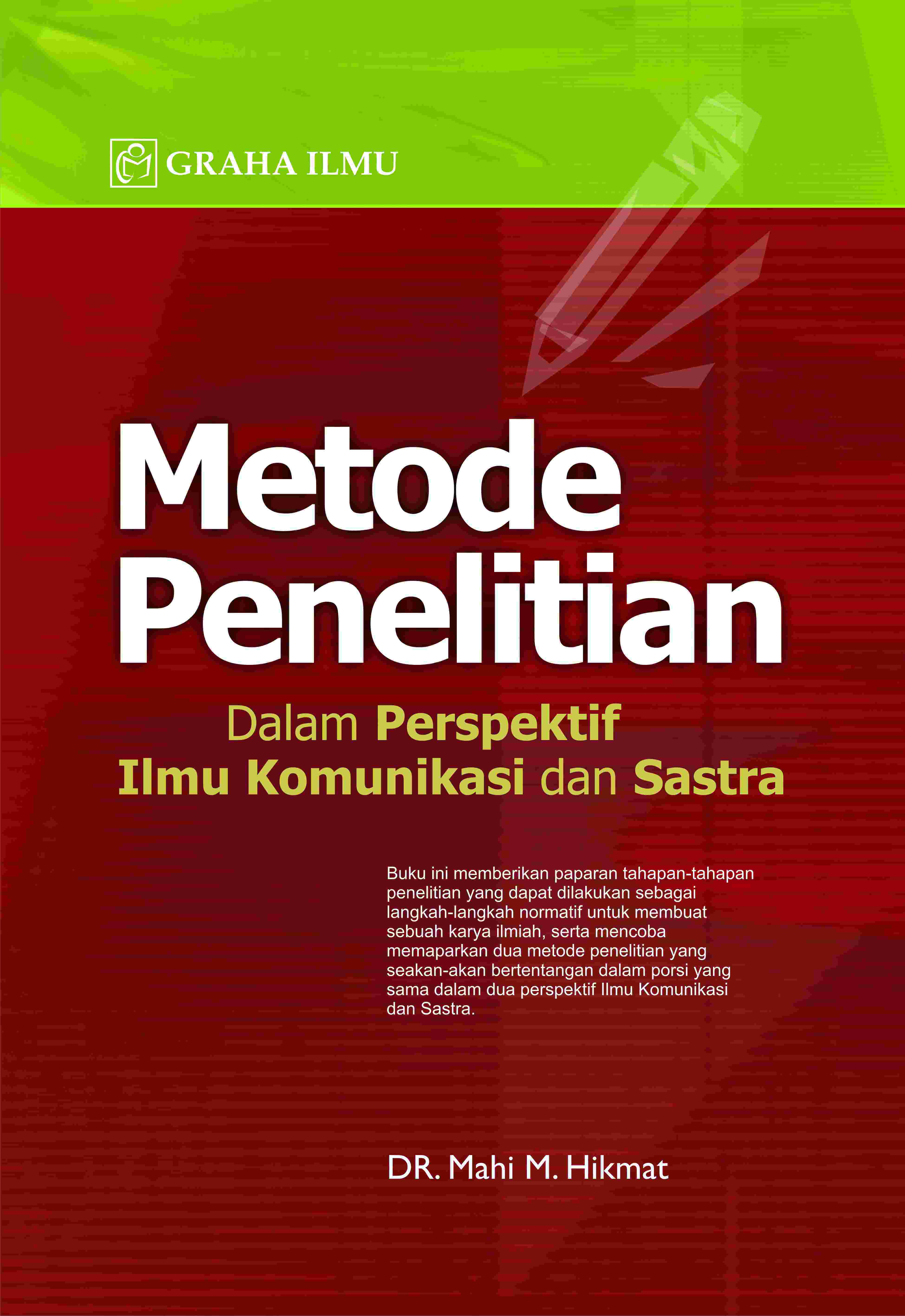 Sampul buku Metode Penelitian; D...